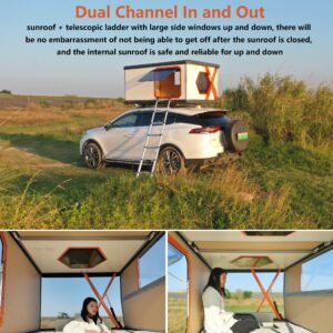 Big Size 3-4 Person Rooftop Tent Aluminum Roof Tent Top Hard Shell Outdoor Camping Roof Top Hard Shell Car Tents for Sale